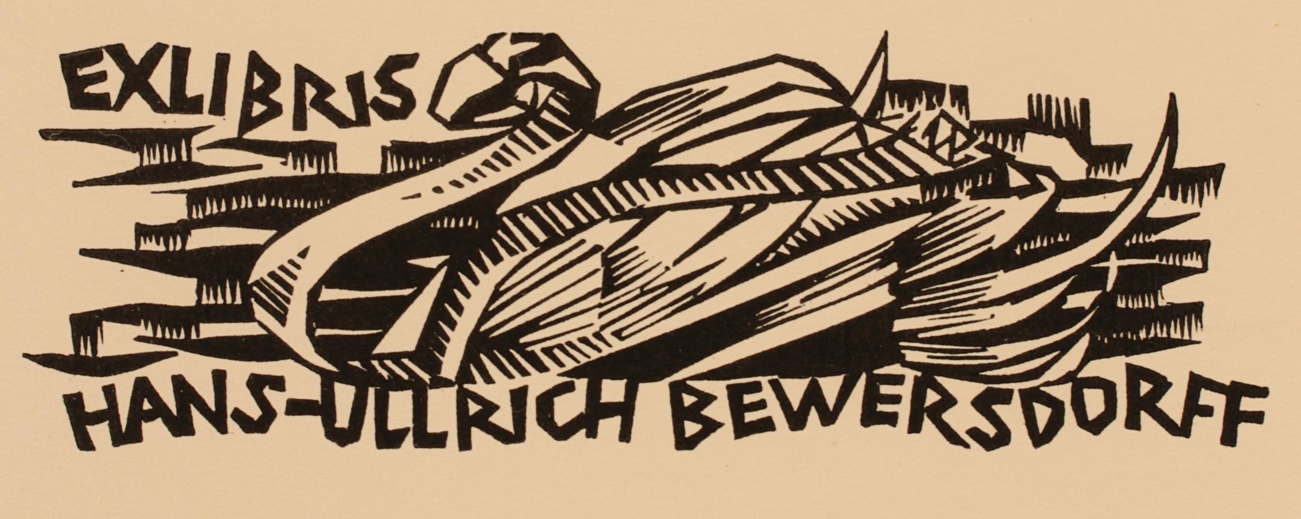 Art exlibris Exlibris By Ullrich Bewersdorff For Hans Ullrich