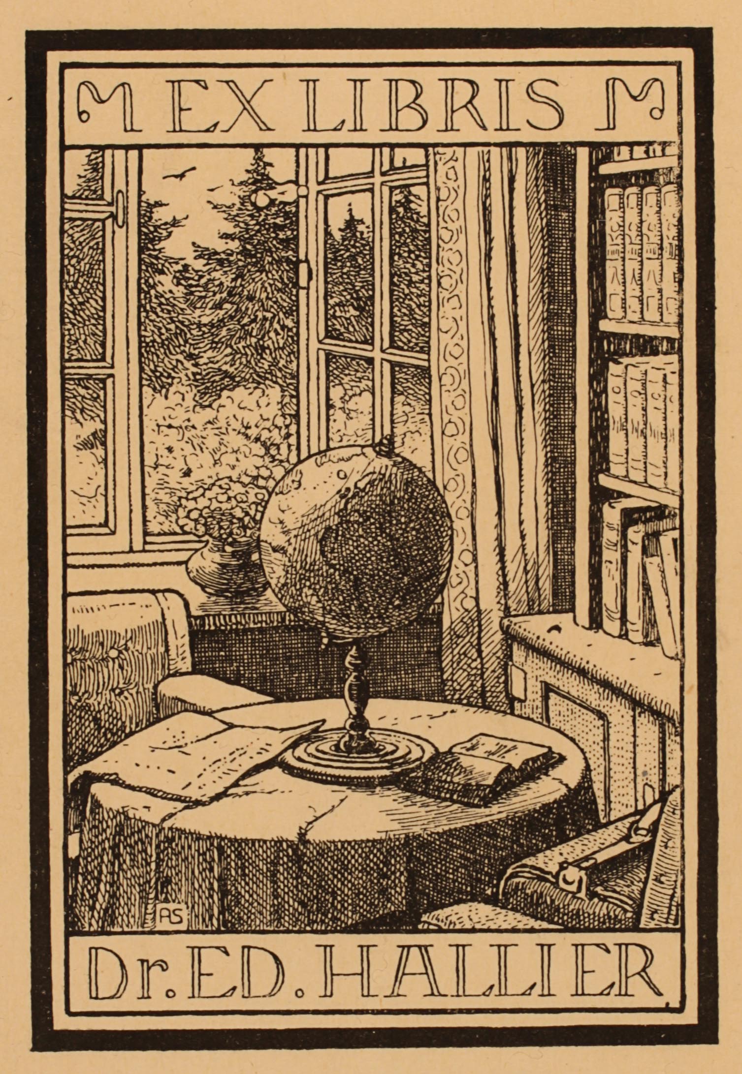 Art exlibris Exlibris By Unbekannt For Dr Ed Hallier