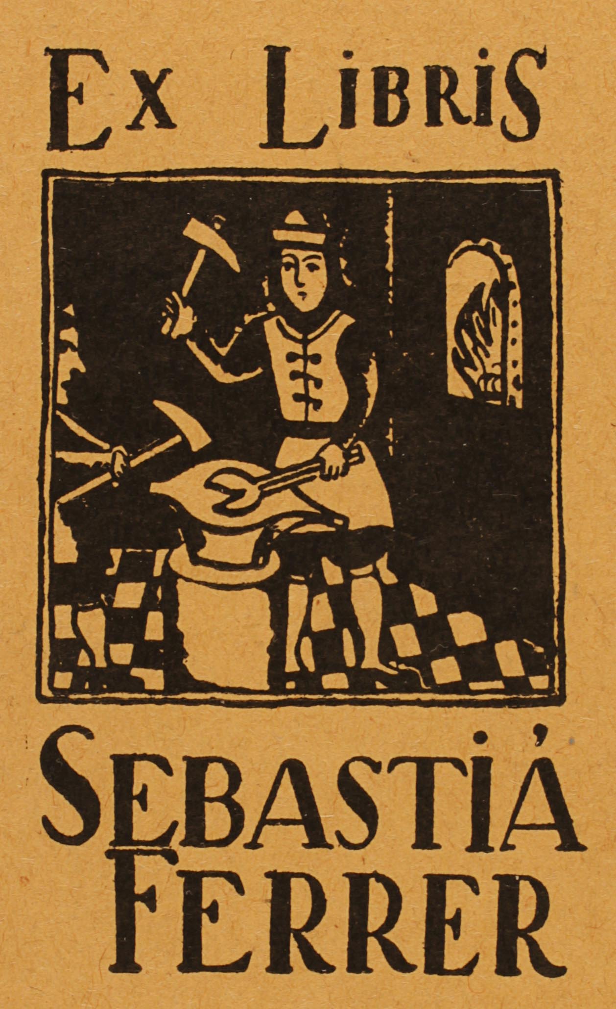 Art exlibris Exlibris By Unbekannt For Sebastia Ferrer