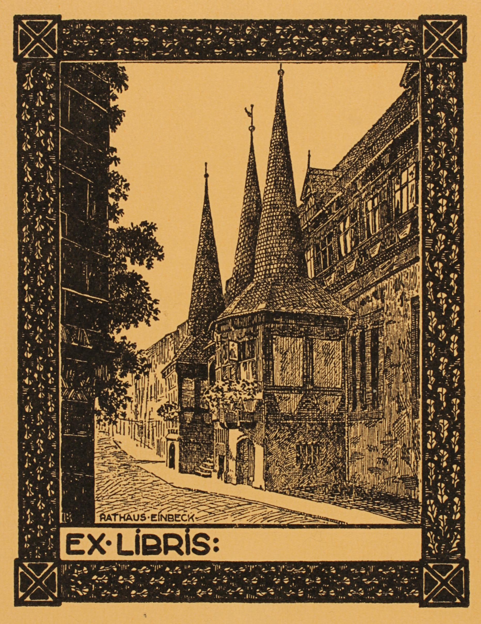 Art exlibris Exlibris By Unbekannt For Vor Der Schrift