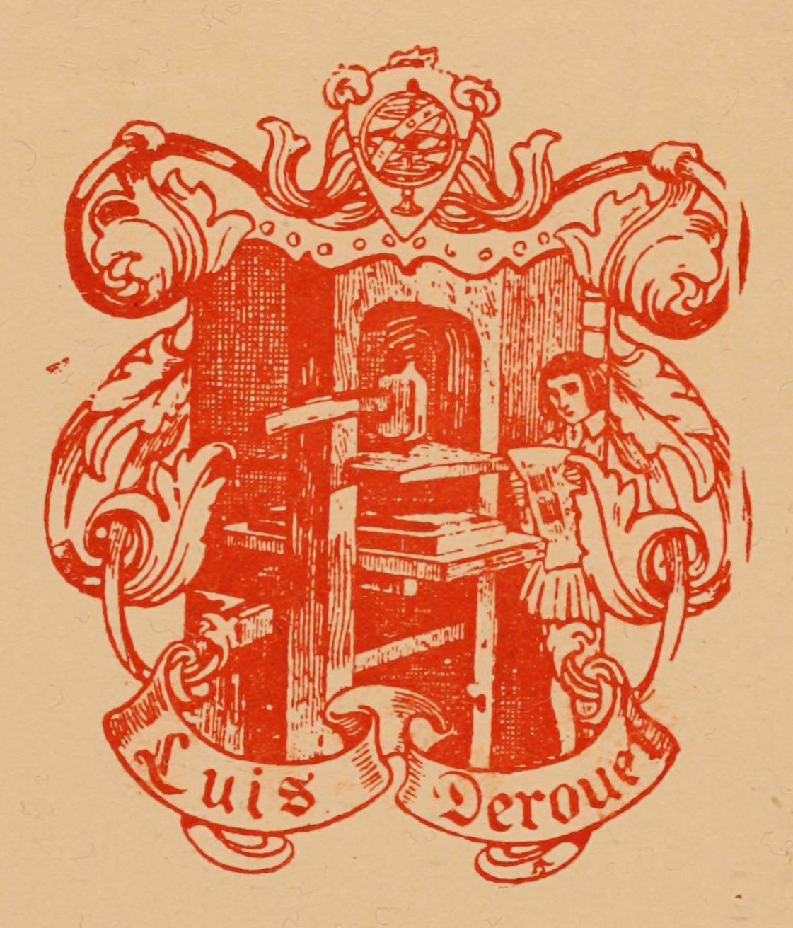 Art exlibris Exlibris By Unbekannt For Luis Deroue