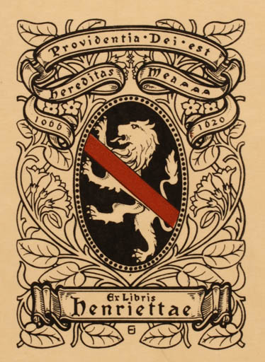 Exlibris by ? Unbekannt from Unknown for ? Henriettae - Flora Heraldry 