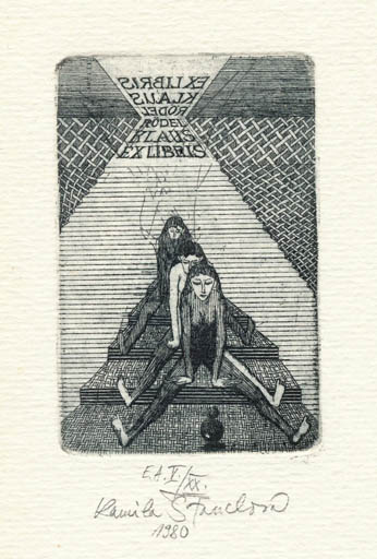 Exlibris by Kamila Stanclova from Slovak Republic for Klaus Rödel - Group 