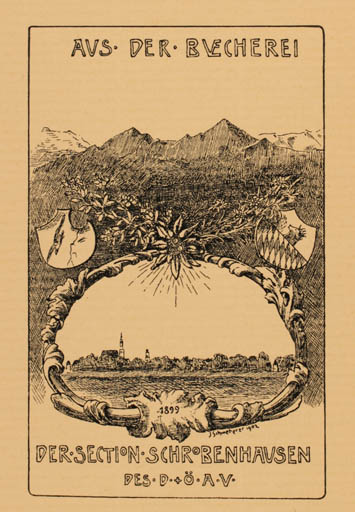 Exlibris by Josef Schmederer from Germany for ? Section Schrobenhausen - Scenery/Landscape 