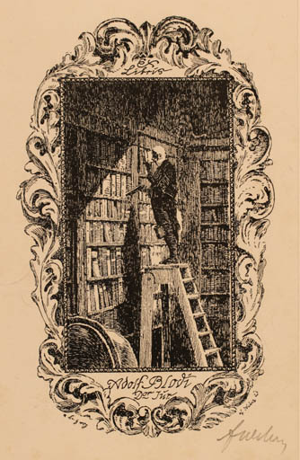 Exlibris by F. Weber from Austria for Adolf Blodi - Book Interior 