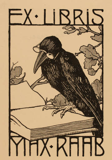 Exlibris by ? Unbekannt from Unknown for Max Raab - Book Bird 