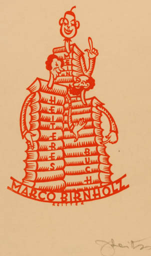 Exlibris by Jörg Reitter from Austria for Marco Birnholz - Book 