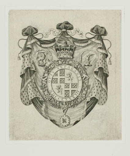 Exlibris by ? ? from Great Britain for Richard Wellesley - Heraldry Historical Person Regent/royalty 