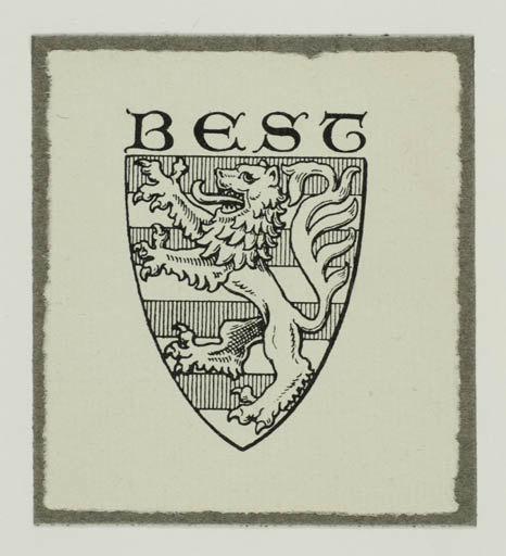 Exlibris by Friedrich Britze from Germany for Werner Best - Heraldry Historical Person 