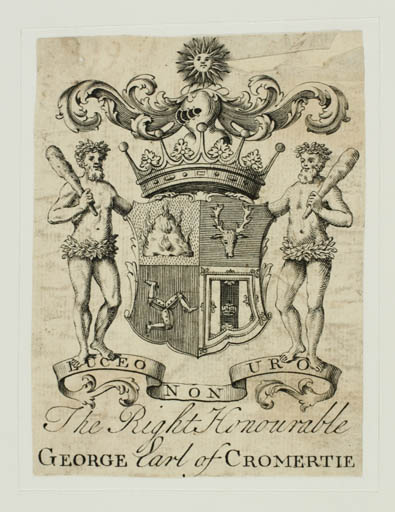 Exlibris by ? ? from Great Britain for George Mackenzie - Heraldry Historical Person Regent/royalty 