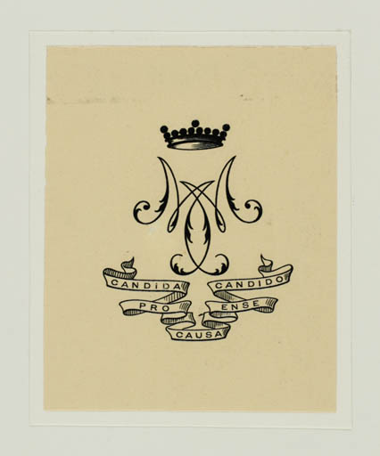 Exlibris by E.O.W. Ehrström from Finland for Carl Gustav Mannerheim - Historical Person Monogram 