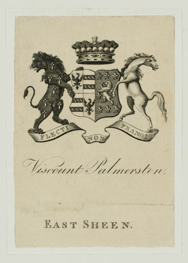 Exlibris by ? ? from Great Britain for Henry Temple - Heraldry Historical Person Regent/royalty 