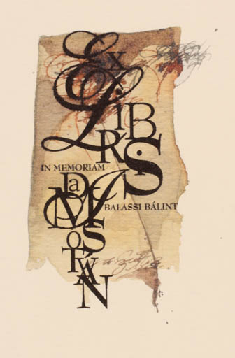 Exlibris by István Damó from Hungary for ? Damgostvan - Text/Writing 