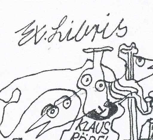 Exlibris by Erik Skjoldborg from Denmark for Klaus Rödel - Abstract 