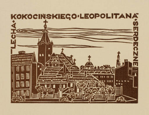 Exlibris by Zbigniew Jozwik from Poland for Lecha Kokocinskiego - City 