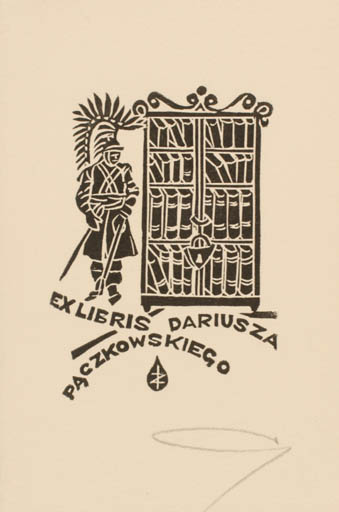 Exlibris by Zbigniew Jozwik from Poland for Dariusza Paczkowski - Book Military/War 