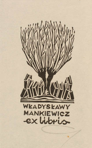 Exlibris by Zbigniew Jozwik from Poland for Wkadyskawy Mankiewcz - Book Tree 