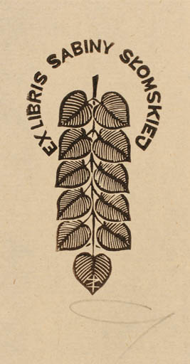 Exlibris by Zbigniew Jozwik from Poland for Sabiny Skomskiej - Flora 