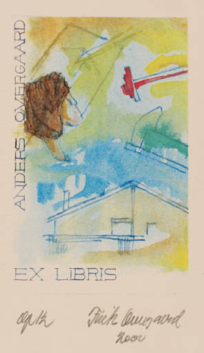 Exlibris by Fritz Overgaard from Denmark for Anders Overgaard - Architecture 