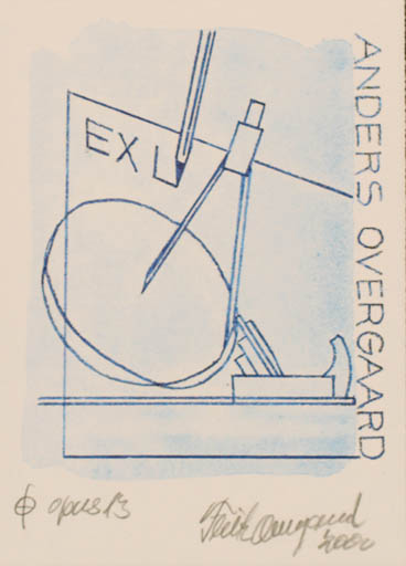 Exlibris by Fritz Overgaard from Denmark for Anders Overgaard - Architecture 