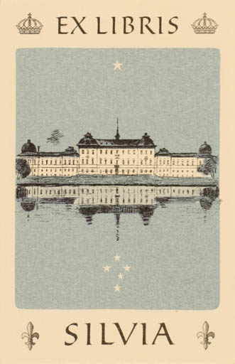 Exlibris by Gunnar Brusexitz from Sweden for ? Silvia - Castle/Palace Historical Person Regent/royalty 