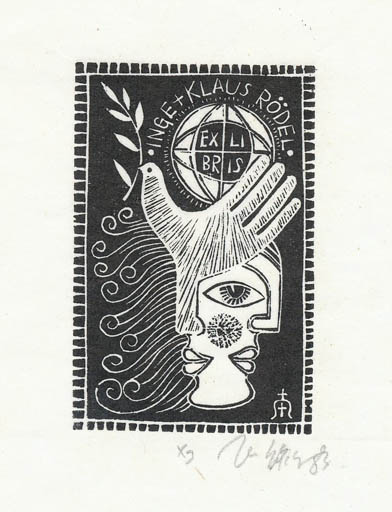 Exlibris by Zbigniew Lubicz-Miszewski from Poland for Klaus & Inge Rödel - Abstract 