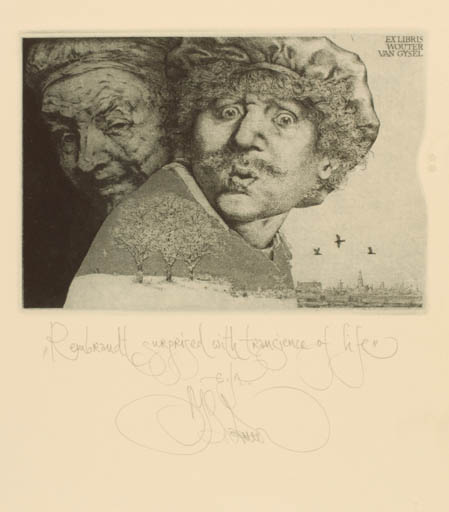 Exlibris by Konstantin Kalynovych from Russia for Wouter Van Gysel - Historical Person Art Man Portrait 