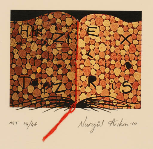 Exlibris by Nurgül Arikan from Turkey for Hifzi Topuz - Abstract 