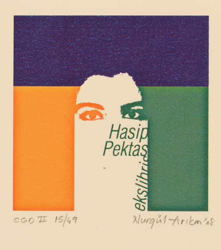 Exlibris by Nurgül Arikan from Turkey for Hasip Pektas - Abstract 