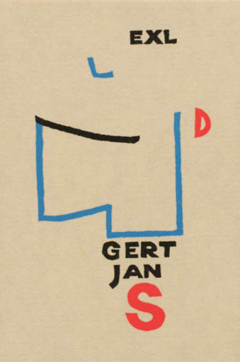 Exlibris by Cees Andriessen from Netherland for Jan Gert - Abstract 