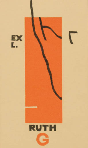 Exlibris by Cees Andriessen from Netherland for ? G. Ruth - Abstract 