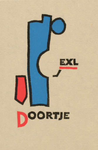 Exlibris by Cees Andriessen from Netherland for ? Doortje - Abstract 