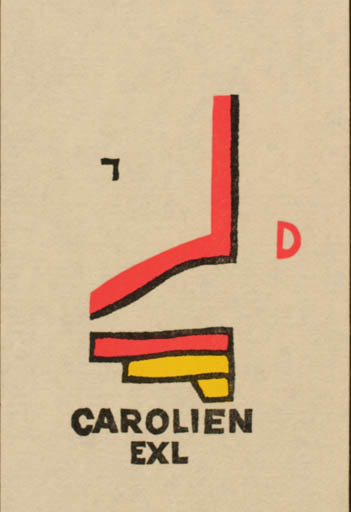 Exlibris by Cees Andriessen from Netherland for ? Carolien - Abstract 