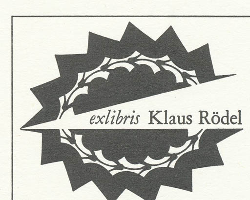 Exlibris by Klaus Burckhardt from Germany for Klaus Rödel - Ornament 