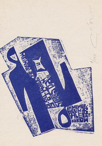 Exlibris by Levas Serstenojus from Lithuania for Klaus Rödel - Abstract 