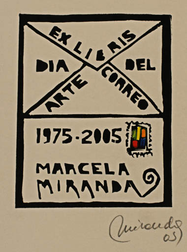 Exlibris by Marcela Miranda from Argentina for Marcela Miranda - Text/Writing 