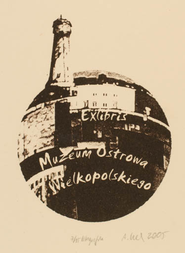 Exlibris by Adam Czech from Poland for Ostrowa Wiekopolskiego (I) - Architecture 