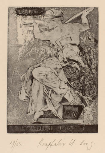 Exlibris by Vladislav Kvartalny from Belorussia for Vladislav Kvartalny - Woman 