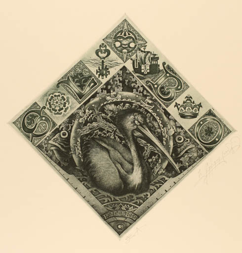 Exlibris by Hayk Grigoryan from Armenien for ? Slobo - Bird 