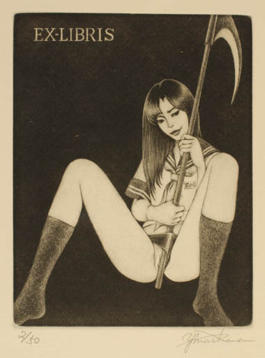 Exlibris by Yukio Maekawa from Japan for Yukio Maekawa - Erotica Woman 