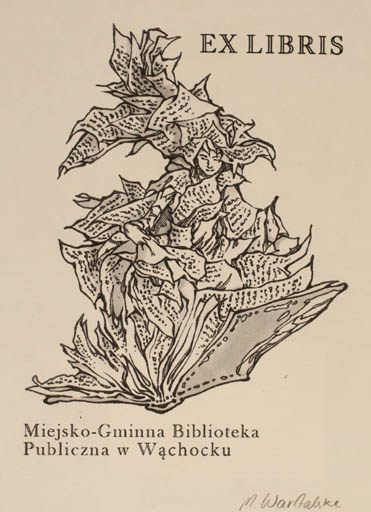 Exlibris by Marta Wartalska from Poland for ? Miejsko - Gminna Biblioteka - Book 