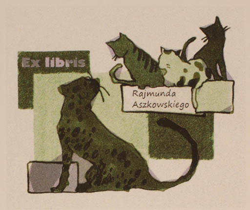 Exlibris by Marta Wartalska from Poland for Rajmund Aszkowski - Cat 