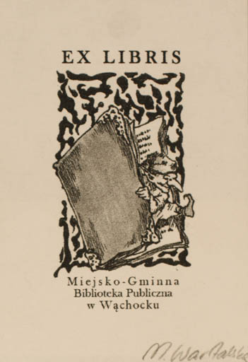 Exlibris by Marta Wartalska from Poland for ? Miejsko - Gminna Biblioteka - Book 