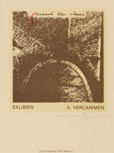 Exlibris by Martin R. Baeyens from Belgium for Andre Vercammen - Abstract 