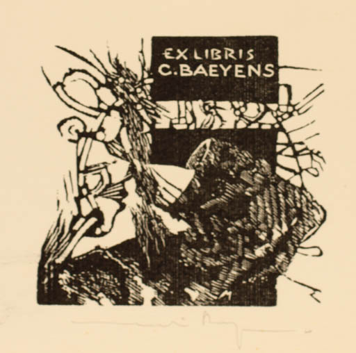 Exlibris by Martin R. Baeyens from Belgium for C. Baeyens - Abstract 