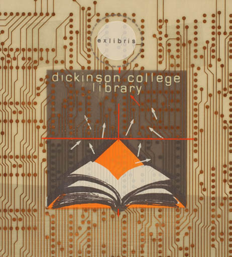 Exlibris by Martin R. Baeyens from Belgium for ? Dickinson college  Library - Book Technology 