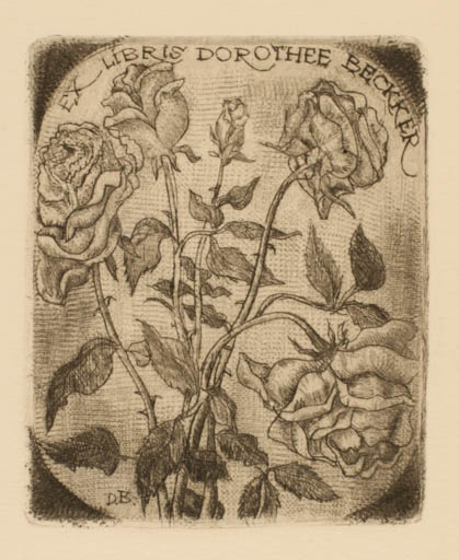 Exlibris by David Bekker from Ukraine for Dorotea Becker - Flower 