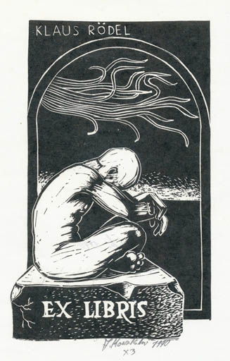 Exlibris by Andrzej Kowalski from Poland for Klaus Rödel - Literature 