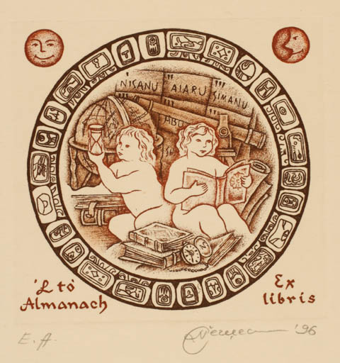 Exlibris by Natalija Chernetsova from Latvia for Lto Almanach - Child Book 