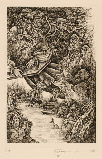 Exlibris by Natalija Chernetsova from Latvia for ? ? - 